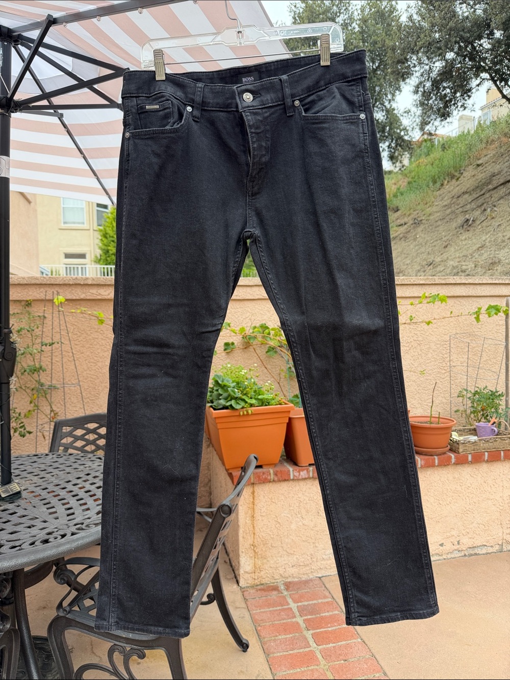 BOSS Men’s Black Straight Jeans